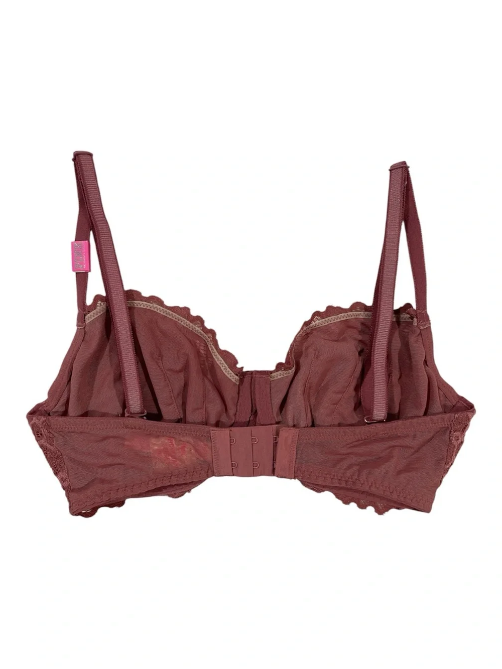 PINK Victoria's Secret Floral Lace Underwire Bra - Dusty Rose